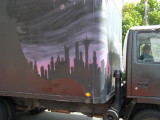 Delivery Truck City Scape