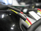 Wire connections are soldered and heat shrunk