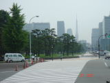 outside the palace..with tokyo tower in sight