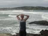 Andrew Smith scoping the waves