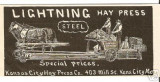 Copy of an ad from Kansas City Haypress