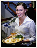 Waitress Serving At The Americanism Award Dinner Honoring Joseph Corcoran
