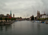 Zurich grise, la pluie menace.