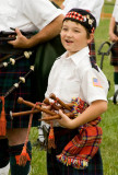 Boy and bagpipes