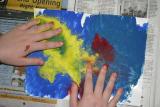 Finger paint in use