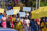 kollam, protest march