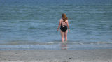 Sue At The Beach ... Brrrrr