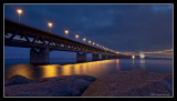 Oresunds Bridge after sunset