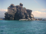 the rocks on top of the rock formations