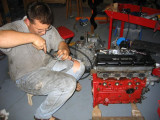 Installing the stud in the adaptor plate