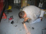 Mike H. cutting the trans mount