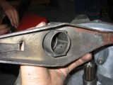 Modded clutch fork with BMW throw out bearing