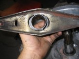 Modded clutch fork with BMW throw out bearing