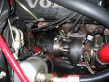 Vband  downpipe top view