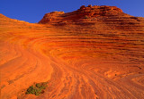 Curves caused by erosion of Navajo Sandstone, North Coyote Buttes, AZ