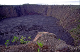 (IG33) Solidified lava lake in Keanakakoi pit crater, Hawaii Volcanoes National Park, HI