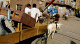 Solid heavy wood cart with furniture