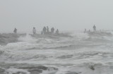 South Jetty Fishing in Fog