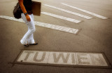 roadsigns on the pavement