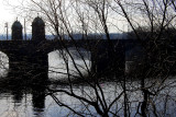 backlighted Legii bridge