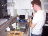 Dave making dinner