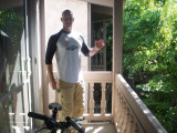 Mike on Dave's balcony