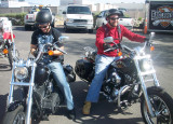 Tim and Warz in Vegas with Harleys