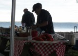 Boat captain and lobsters