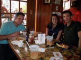 Frank, Danielle, and John at Bobby V's in Stamford