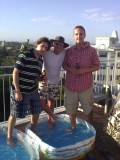 Matt, Ken, and I on Kens rooftop