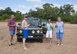 Frans Ruan Monique and Ann on arrival in Botswana.