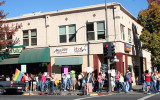 Rally passes Duffys on Main Street in Chico