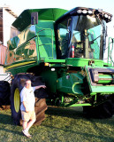 Alan with a slightly gargantuan John Deere