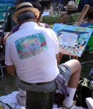 Artist capturing the Meadow Stage scene