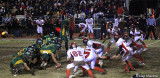 Bobcats and Cougars line up for a play