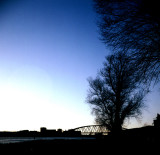 Spoorbrug over de Waal bij Nijmegen