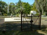 This entire plot was covered with old concrete with the flat marble in the middle and just the family name engraved