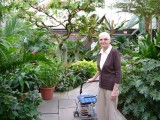 Mom in the conservatory with her cart