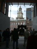 The new view from the bell to Independence Hall; nicely done, really!