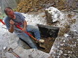 Were digging large frost-proof footings for the posts