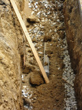 Another view of the exposed end of the pipe