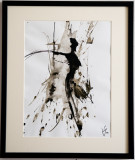 danza sul fuoco,ink on paper,48x36