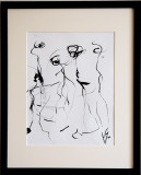 senza titolo (movimenti dinchiostro),ink on paper, 35x27