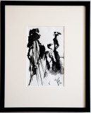 passeggiata, ink on paper, 30x19 (sold)