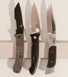 Benchmade 760SBK proto, 740 proto, Harley Davidson 13100 proto.