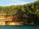 Trees falling into the lake due to water and wind erosion - Pictured Rocks National Lakeshore