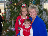 Christmas '08 Jo Ann Solomon, with grand children Taylor and Hunt.