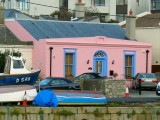 Pretty pink house on the other side of the harbour