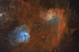 Tadpoles and Flaming Star Nebula
