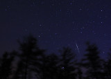 Quadrantid Meteor on a Clear Winter Night